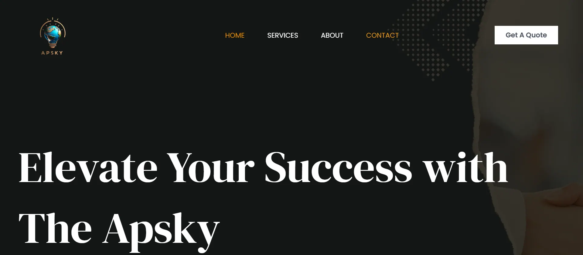 TheAPSky Global Services website cover